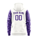 Custom White Light Purple Hoodie 1818232318B31823