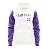 Custom White Light Purple Hoodie 1818232318B31823