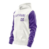 Custom White Light Purple Hoodie 1818232318B31823