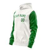 Custom White Emerald Green Hoodie 1818242418B31824