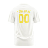 Custom White Light Yellow T-Shirt