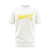 Custom White Light Yellow T-Shirt