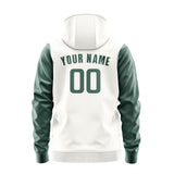 Custom White Blue Green Hoodie 1818272718B31827