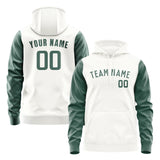 Custom White Blue Green Hoodie