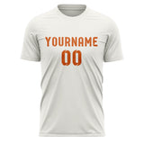 Custom White Orange Soccer Jersey