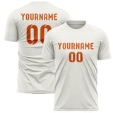 Custom White Orange Soccer Jersey