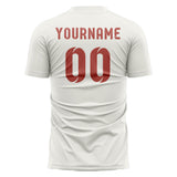 Custom White Copper Rose Soccer Jersey
