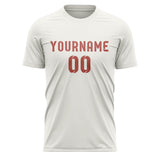 Custom White Copper Rose Soccer Jersey
