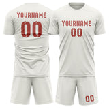 Custom White Copper Rose Soccer Set