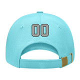 Custom Pale Ice Blue Light Green Hat 18B21704