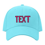 Custom Pale Ice Blue Light Pink Hat