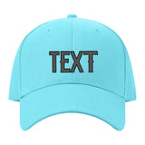 Custom Pale Ice Blue Orange Hat