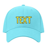 Custom Pale Ice Blue Light Coral Red Hat