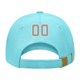 Custom Pale Ice Blue Light Green Hat 18B21804