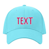 Custom Pale Ice Blue Light Pink Hat