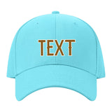 Custom Pale Ice Blue Dark Green Hat