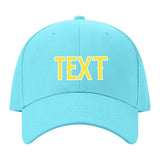 Custom Pale Ice Blue Light Coral Red Hat