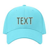 Custom Pale Ice Blue Slate Gray Hat 18B21827