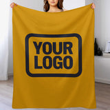 Custom Yellow Steel Blue Blanket