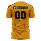 Custom Yellow Brown Soccer Jersey