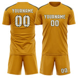 Custom Yellow Cream Soccer Set