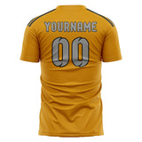 Custom Yellow Gray Soccer Jersey