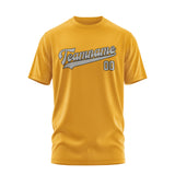 Custom Yellow Gray T-Shirt