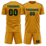 Custom Yellow Green Soccer Set
