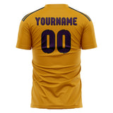 Custom Yellow Purple Soccer Jersey