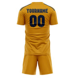 Custom Yellow Blue Soccer Set
