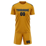 Custom Yellow Blue Soccer Set