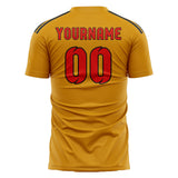 Custom Yellow Orange Red Soccer Jersey