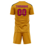 Custom Yellow Pink Soccer Set
