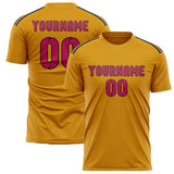 Custom Yellow Pink Soccer Jersey