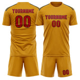 Custom Yellow Red Soccer Set