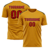 Custom Yellow Red Soccer Jersey