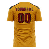 Custom Yellow Crimson Red Soccer Jersey