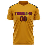 Custom Yellow Crimson Red Soccer Jersey