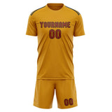 Custom Yellow Coral Red Soccer Set