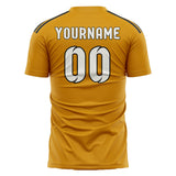 Custom Yellow White Soccer Jersey