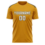 Custom Yellow White Soccer Jersey