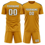 Custom Yellow White Soccer Set