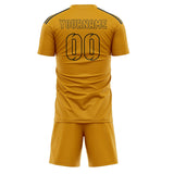 Custom Yellow Yellow Soccer Set