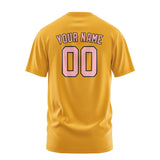Custom Yellow Light Pink T-Shirt