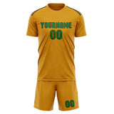 Custom Yellow Emerald Green Soccer Set