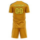 Custom Yellow Light Yellow Soccer Set