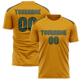 Custom Yellow Blue Green Soccer Jersey