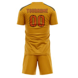 Custom Yellow Orange Soccer Set