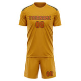 Custom Yellow Orange Soccer Set