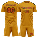 Custom Yellow Orange Soccer Set